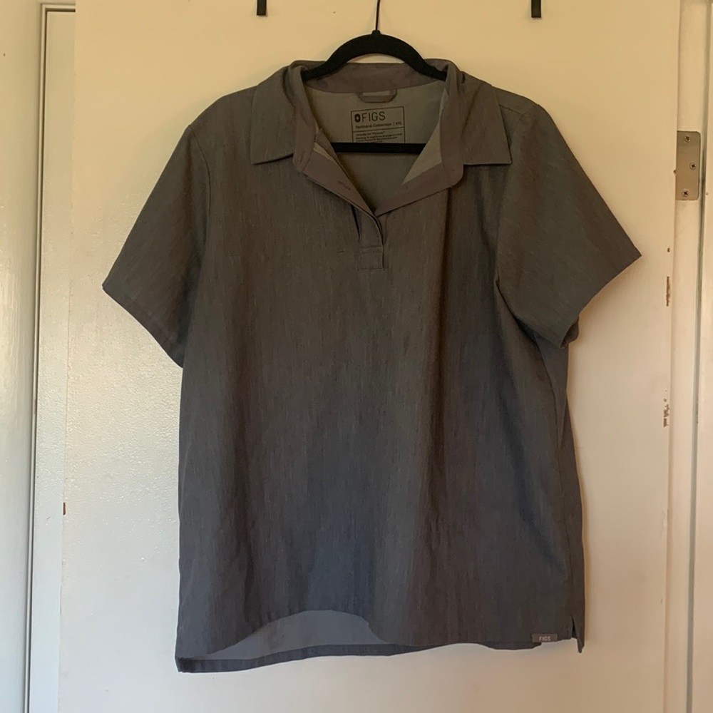 Figs Nala Shortsleeve Scrubpolo Size XXL Graphite